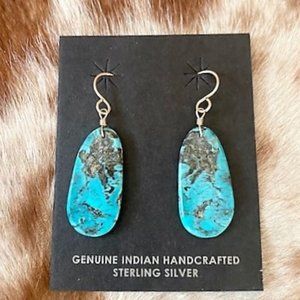 Authentic Turquoise  and Sterling Silver Earrings
